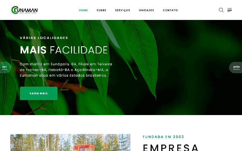 Site desenvolvido para Eunaman