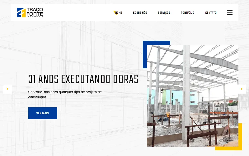 Site desenvolvido para Traço Forte