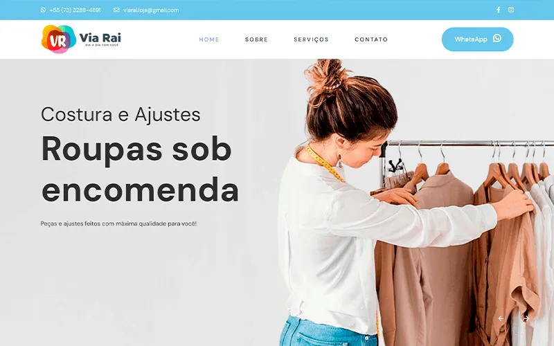 Site desenvolvido para Via Rai