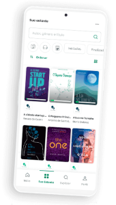 Interface do aplicativo Skeelo com e-book